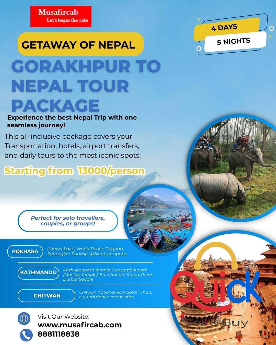 Gorakhpur to Nepal Tour Package